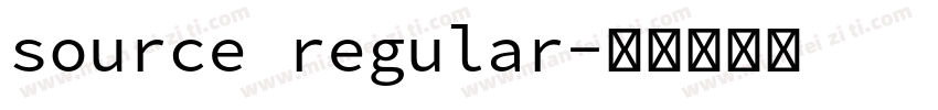 source regular字体转换